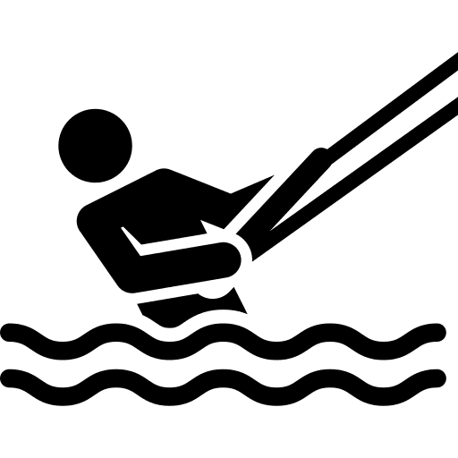 Kitesurf board kitesurf water sport icon