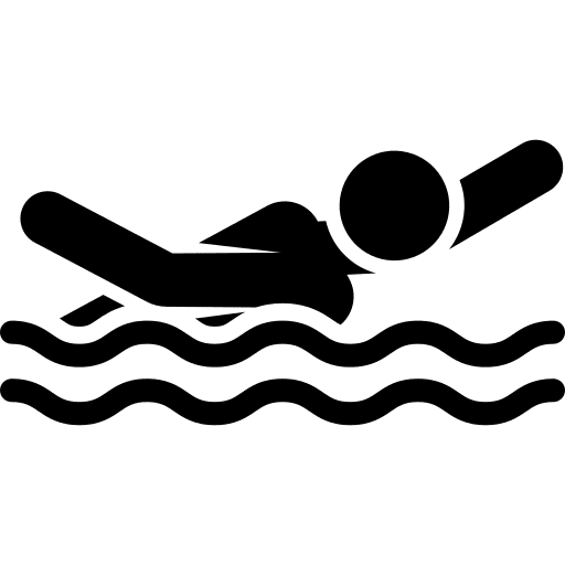Swimming wave sports and competition sports icon