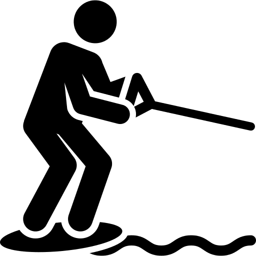 Water skiing sports and competition water ski extreme icon
