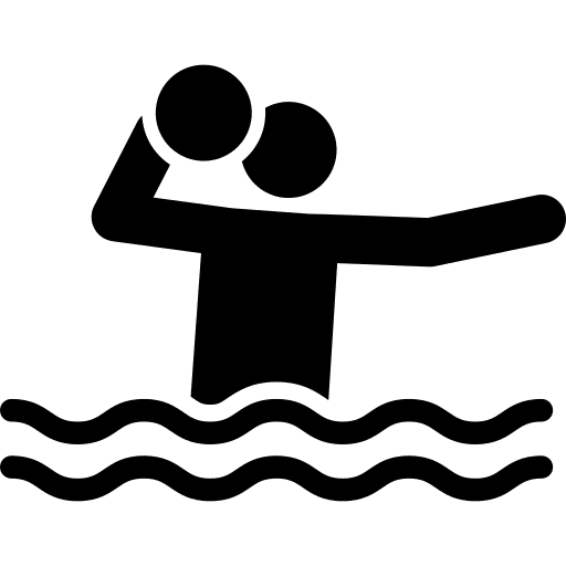 Waterpolo ball player sport icon