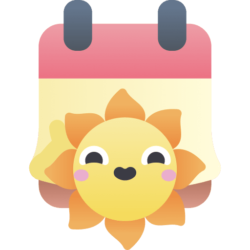 Calendar schedule weather summer icon