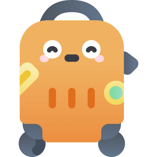 Suitcase travelling travel luggage icon