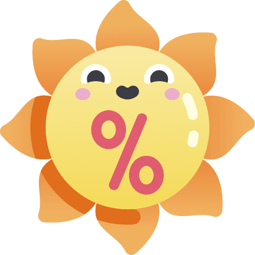 Summer sale vacation percent holidays icon
