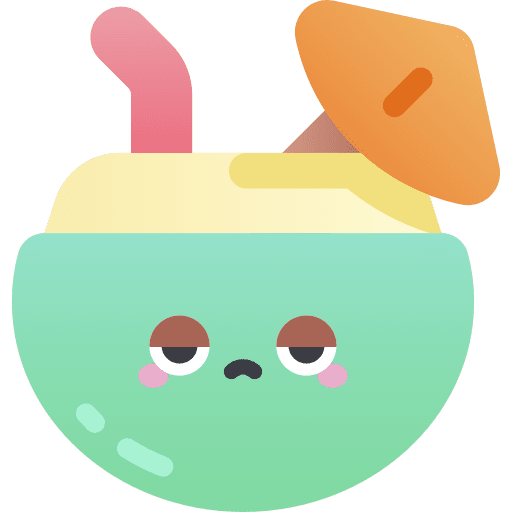Coconut drink straw coconut drink water icon