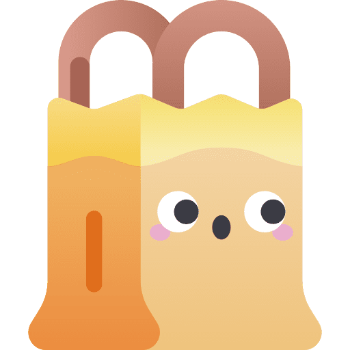 Shopping bag container commerce and shopping paper bag icon