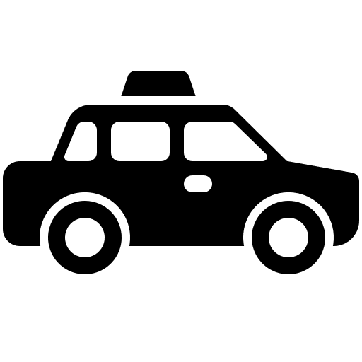 Taxi automobile transportation journey icon