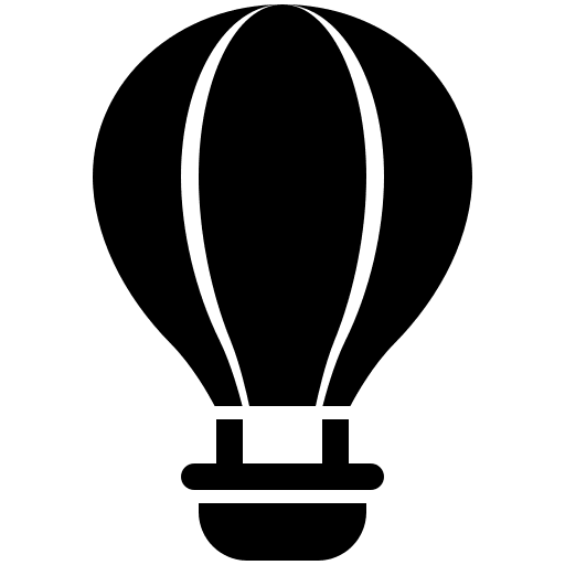 Air balloon transport transportation journey icon