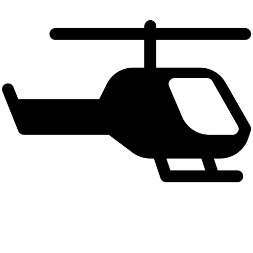 Helicopter vehicle carrier journey icon