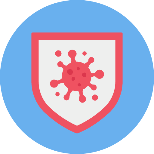 Coronavirus protection biology medical icon