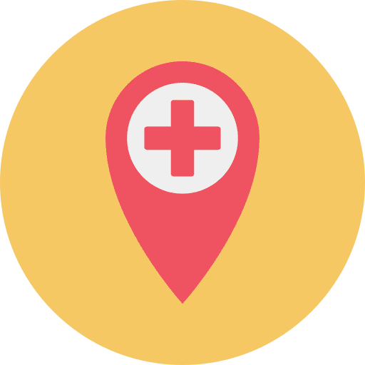 Map pointer maps and location healthcare and medical map location icon
