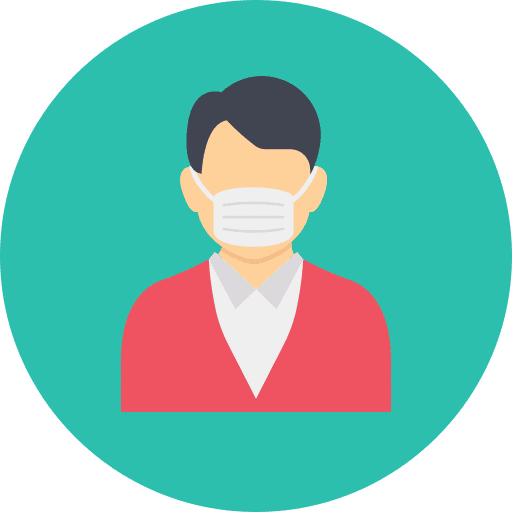 Medical mask professions and jobs facial mask sick icon