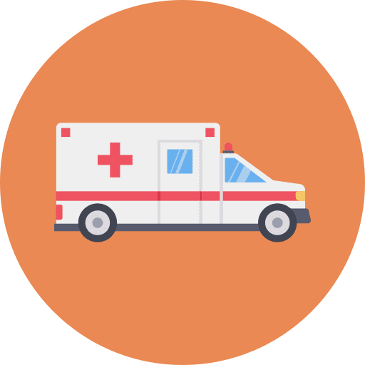 Ambulance health care transport urgency icon