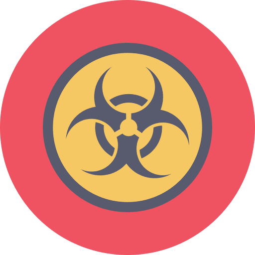 Biohazard sign toxic signaling ecology and environment icon