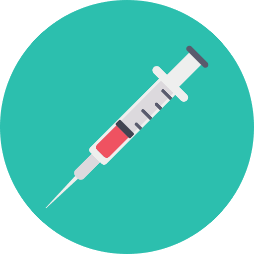 Injection doctor syringe shot icon