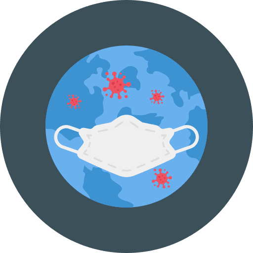 World protection healthcare and medical mask icon