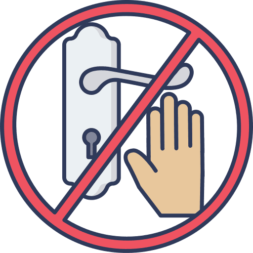 Dont touch healthcare and medical dont touch avoid icon