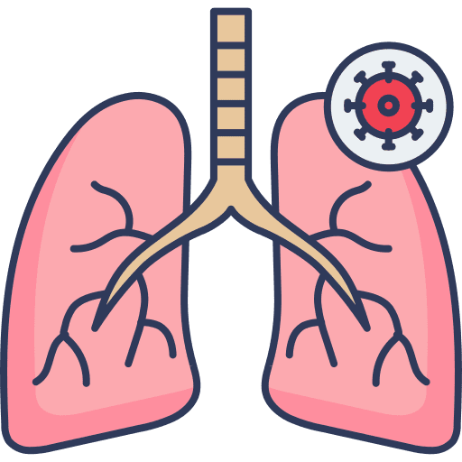 Lungs pneumonia coronavirus infection icon