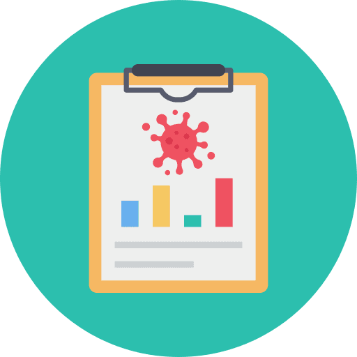 Medical report report checking covid 19 icon