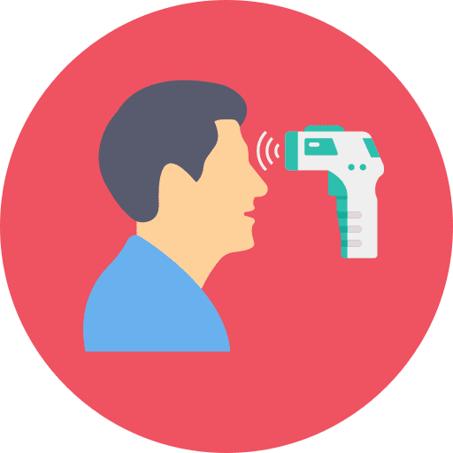 Temperature sick person healthcare and medical heat icon