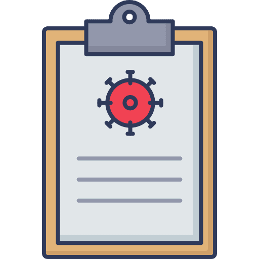 Clipboard coronavirus medical report test icon