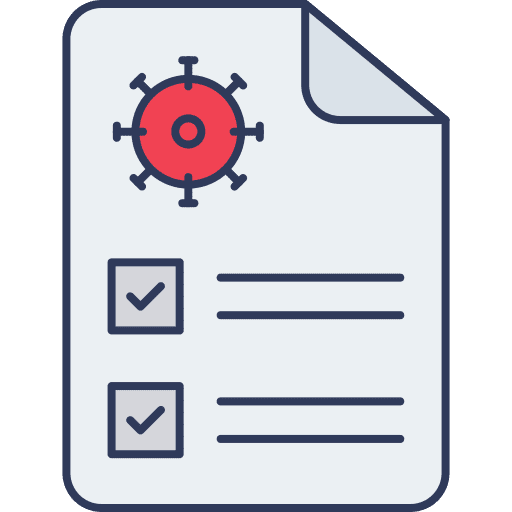 Medical report coronavirus report healthcare and medical icon