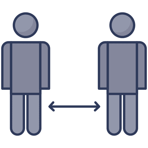 Social distancing people keep distance healthcare and medical icon