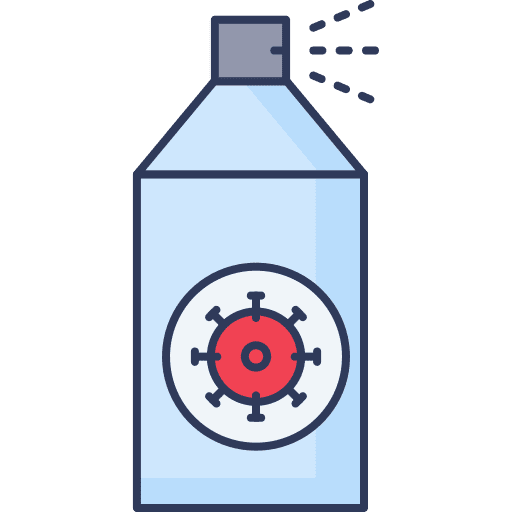 Spray disinfectant coronavirus healthcare and medical icon