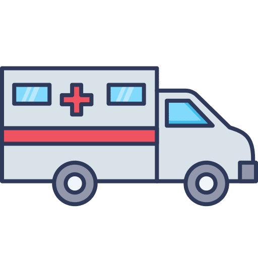 Ambulance healthcare and medical vehicle medical icon