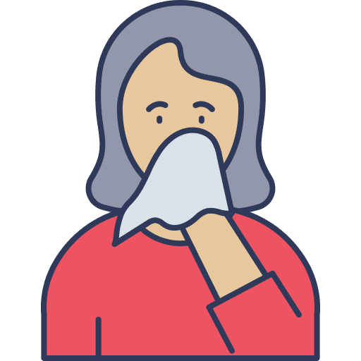 Cough cough healthcare and medical woman icon