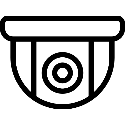 Dome shape security camera secure dome shape icon