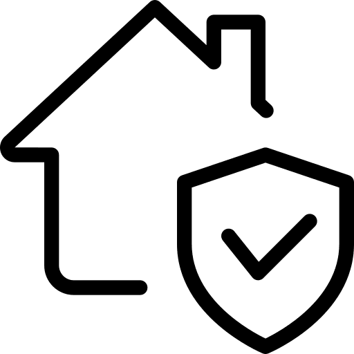 Secure house home real estate icon