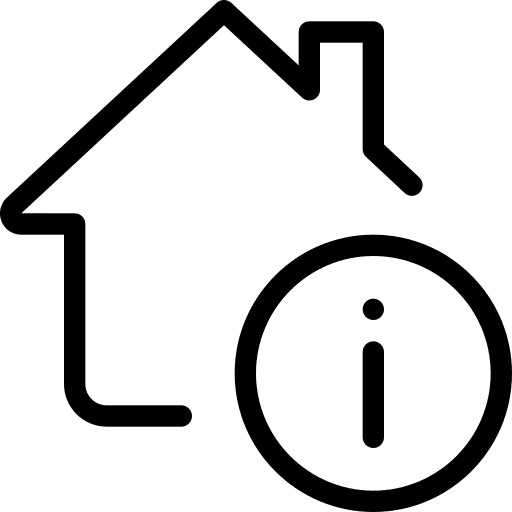 Information smart information house icon
