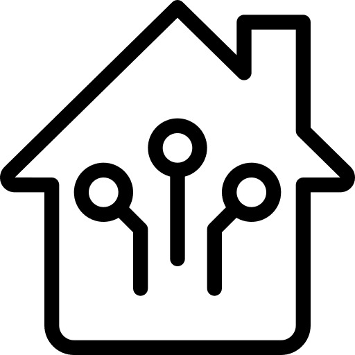 Integrated internet of things electronic device house icon