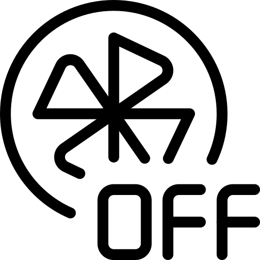 Off ventilation air conditioner fan icon
