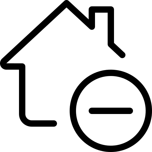 Remove house home smart icon