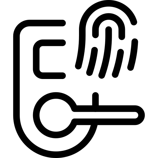 Biometric recognition house biometric recognition fingerprint icon