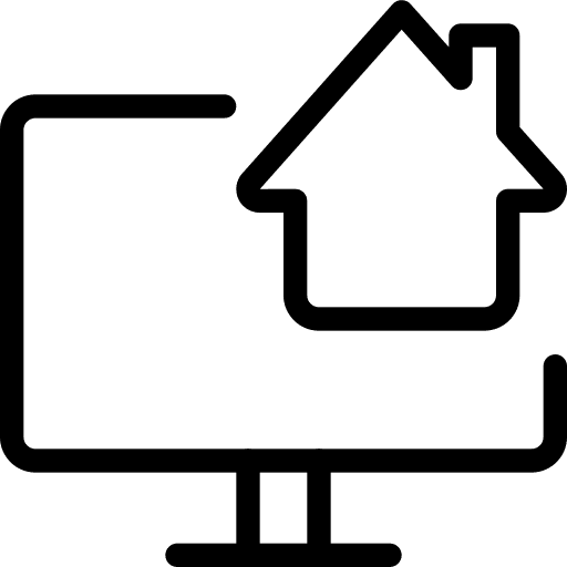 Computer technology digital house icon