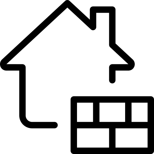 Firewall house home digital icon