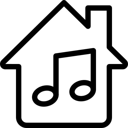 Music house music music and multimedia icon