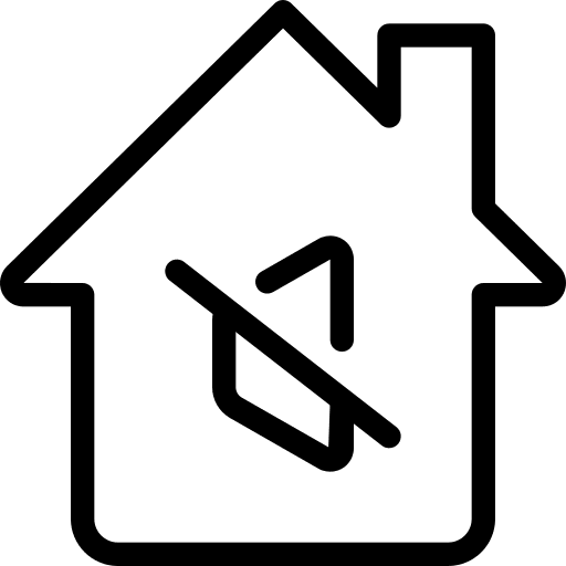 Mute digital house smart icon
