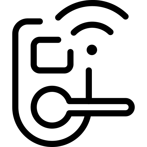 Wireless electronics lock door icon