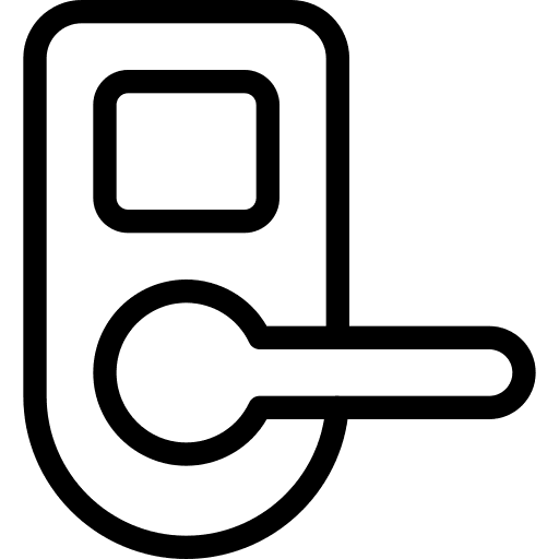 Face scan smart door lock electronics icon