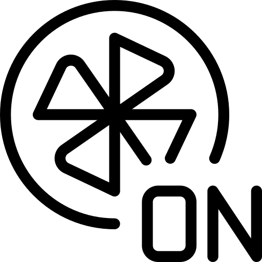 Turn on electronics refreshing cooling icon