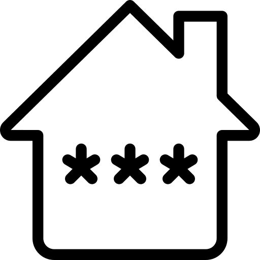 Password electronic device house digital icon