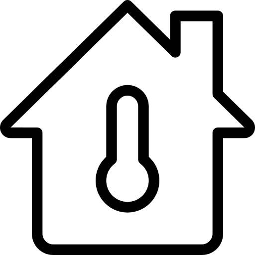 Temperature smart home technology icon