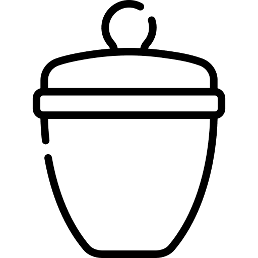 Crucible crucible iron metallic icon