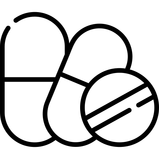 Medicine healthcare and medical medication capsules icon