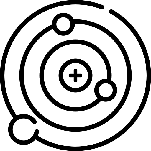 Atom nuclear atomic electron icon