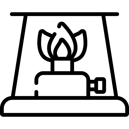 Bunsen burner experiment science scientist icon