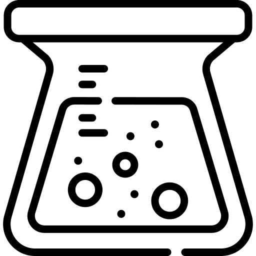 Flask chemistry experiment scientist icon